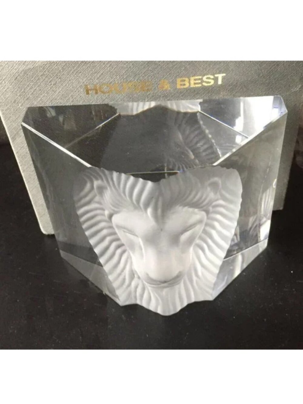 𝑳𝑨𝑳𝑰𝑸𝑼𝑬 Style  👀  Hoya Museum Crystal Lion Décor, Large 5" Sculpture